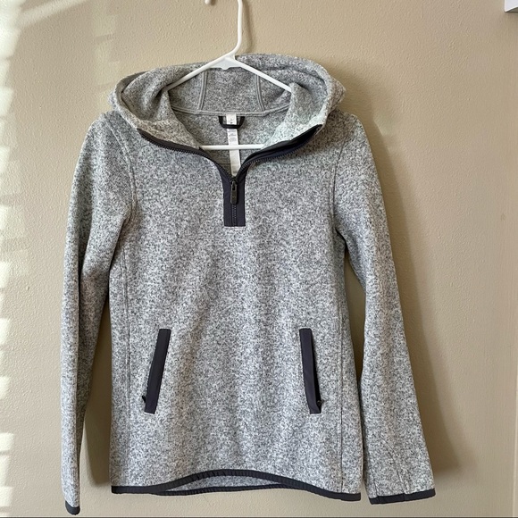 Lululemon It's Fleecing Cold Pullover Heathered White Dark Carbon - Picture 1 of 6